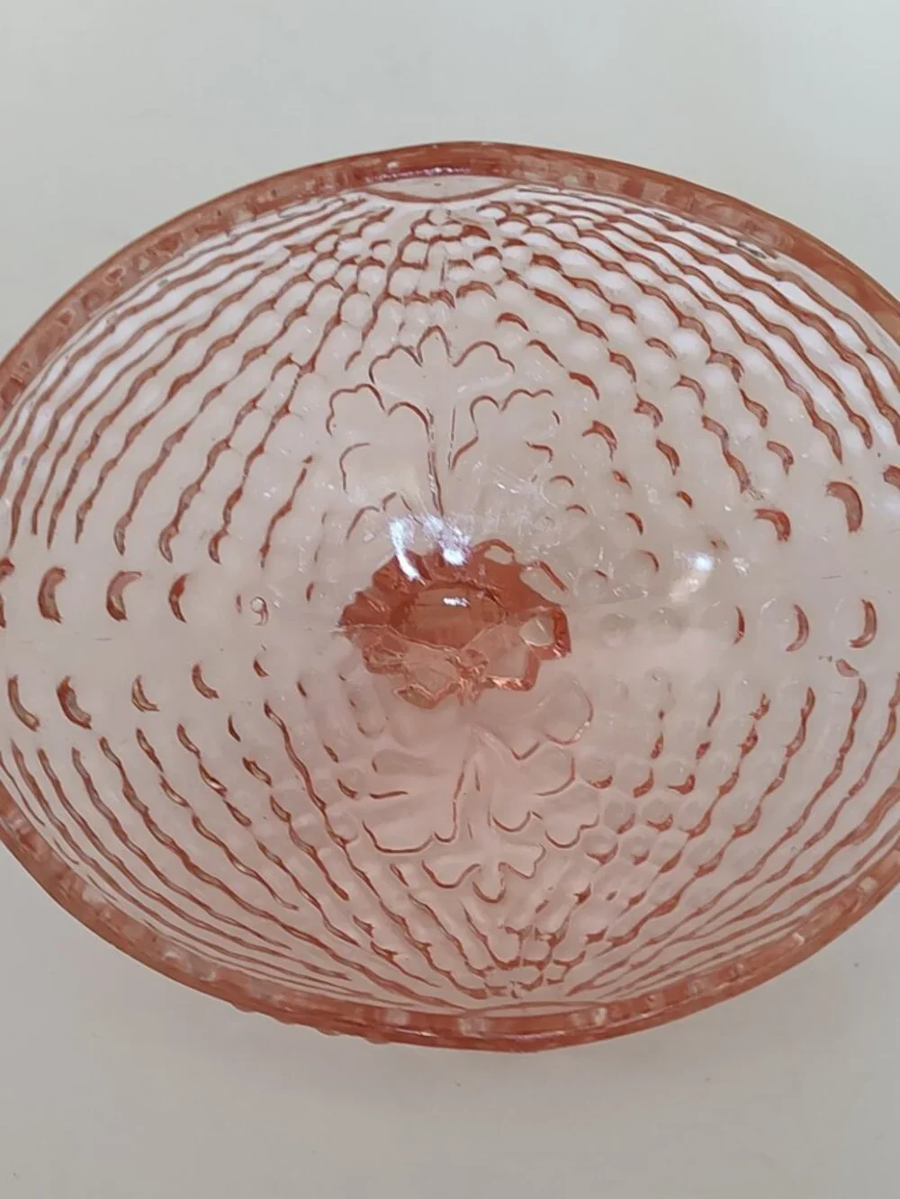 Vintage Pink Nautilus Argonaut Shell Candy Dish National Glass Co Northwood Rare